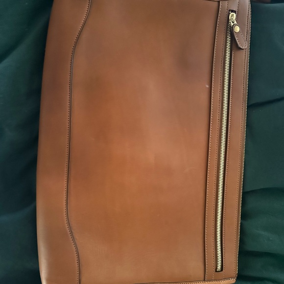 Brown Leather Messenger Bag; Ghurka Docket #7 (~2014) - Picture 3 of 6